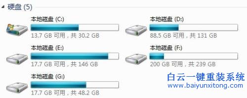 用,白云,重裝,win764,位,之后,盤,空間,不足,步驟