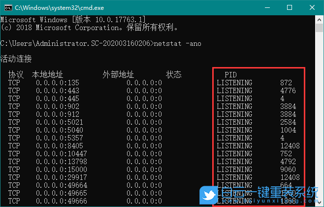 端口被占用,Windows步驟