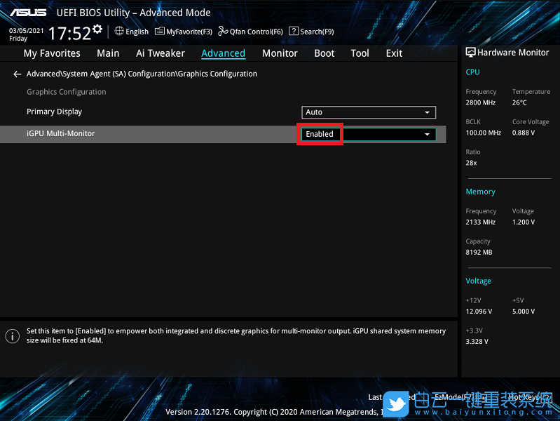 華碩,Z490M,iGPU步驟